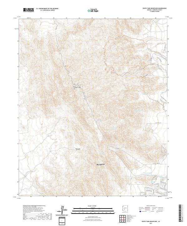 White Tank Mountains topographic map thumbnail