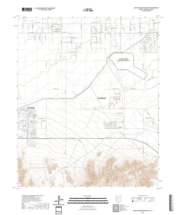 White Tank Mountains NE topographic map thumbnail