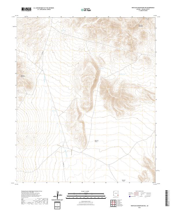 Whitlock Mountains NE topographic map thumbnail