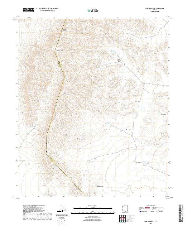 Whitlock Peak 2021 topographic map thumbnail