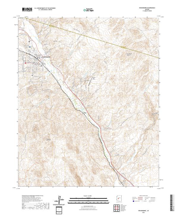 Wickenburg topographic map thumbnail
