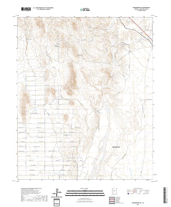 Wickenburg SW topographic map thumbnail