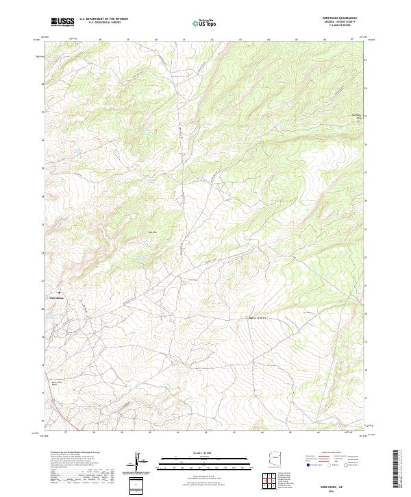 Wide Ruins topographic map thumbnail