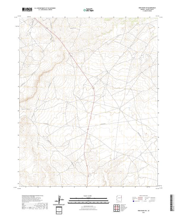 Wide Ruins SW topographic map thumbnail