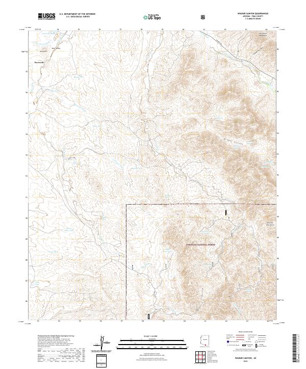 Wilbur Canyon topographic map thumbnail