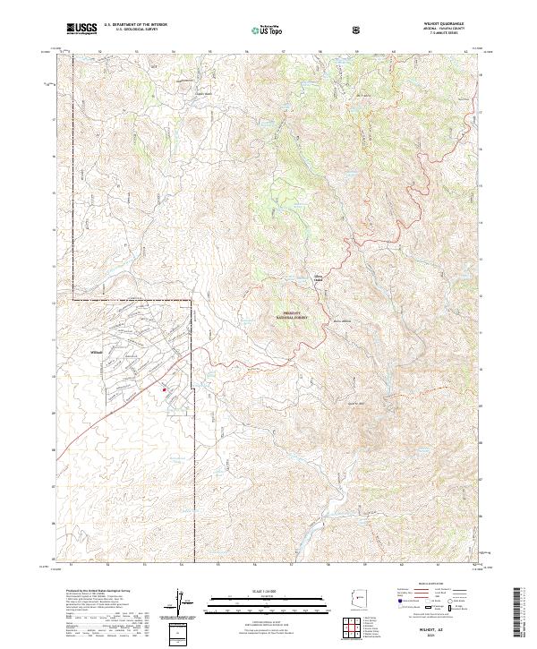 Wilhoit topographic map thumbnail