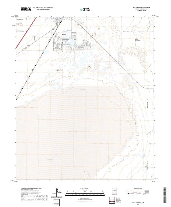 Willcox South topographic map thumbnail