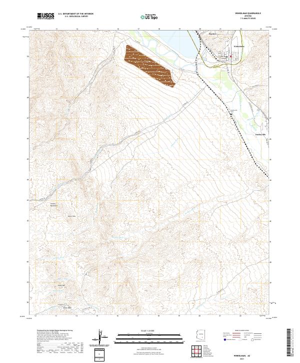 Winkelman topographic map thumbnail