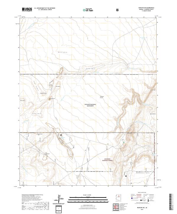 Wupatki SW topographic map thumbnail