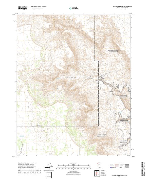 Yellow John Mountain topographic map thumbnail