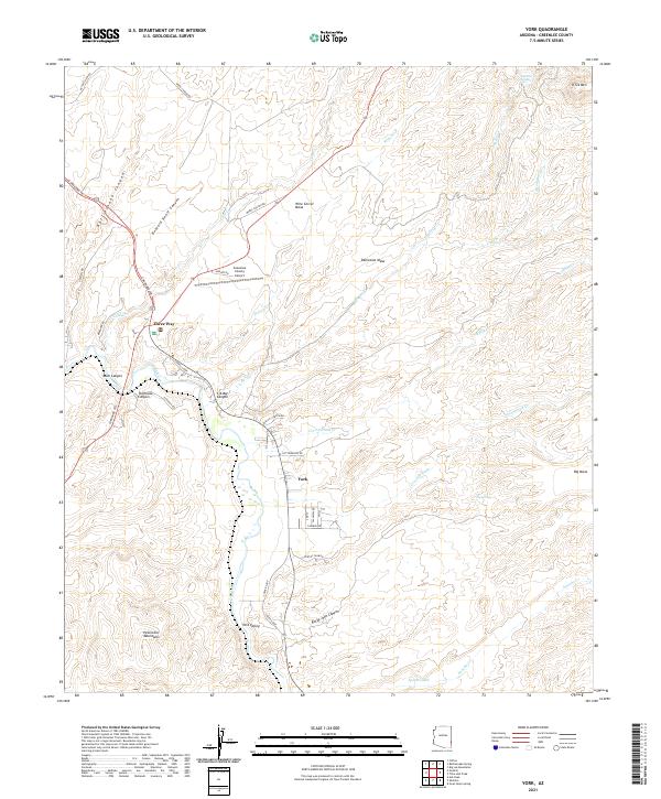 York topographic map thumbnail