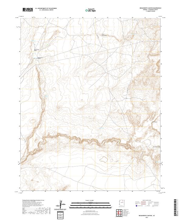 Begashibito Canyon 2021 topographic map thumbnail