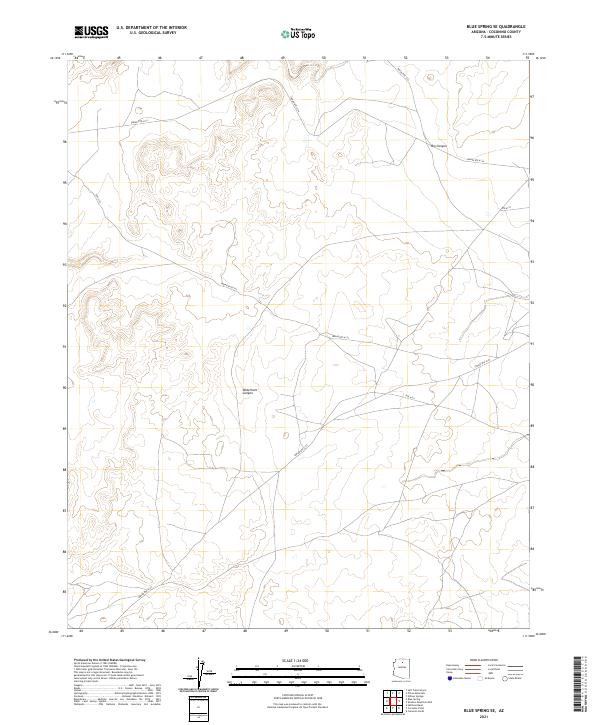 Blue Spring SE topographic map thumbnail