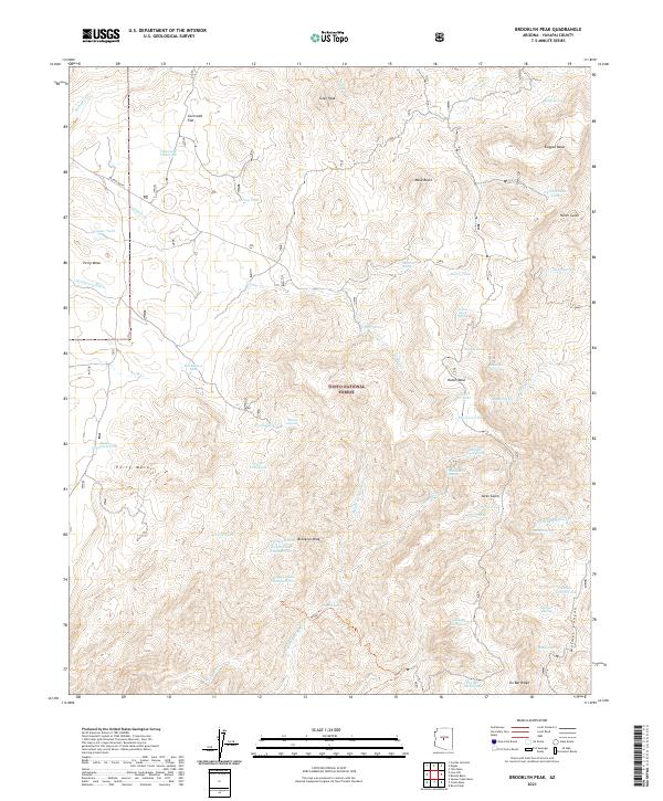 Brooklyn Peak 2021 topographic map thumbnail