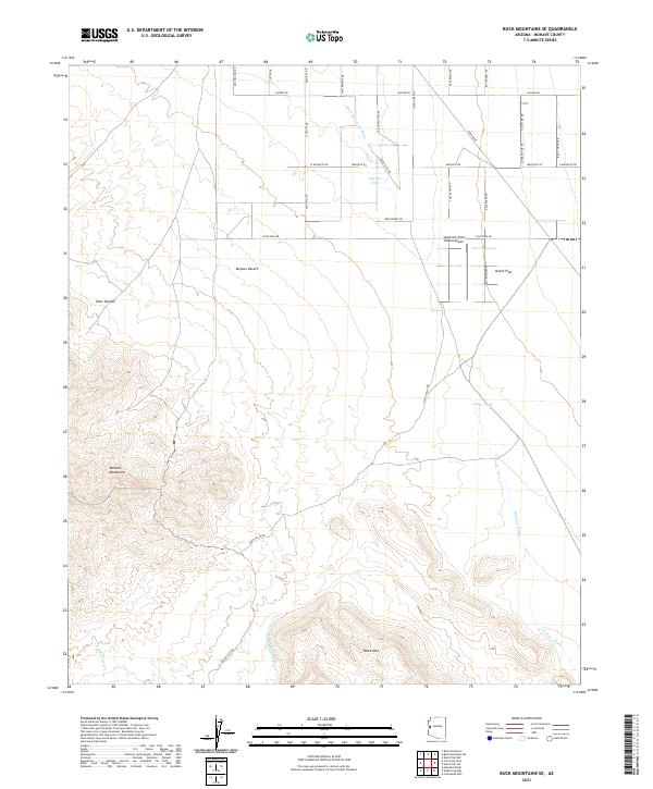 Buck Mountains SE topographic map thumbnail