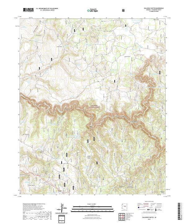 Calloway Butte topographic map thumbnail
