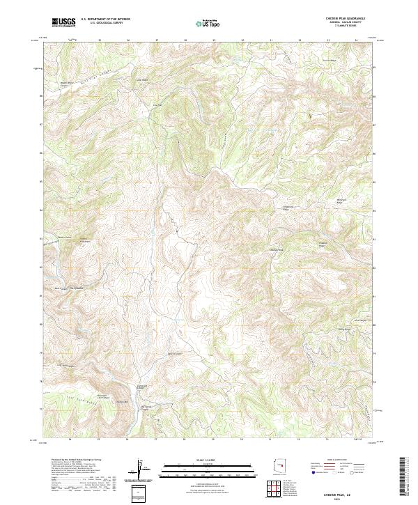 Chediski Peak 2021 topographic map thumbnail