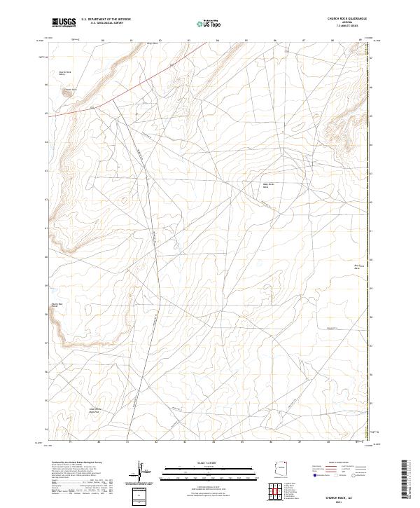 Church Rock 2021 topographic map thumbnail