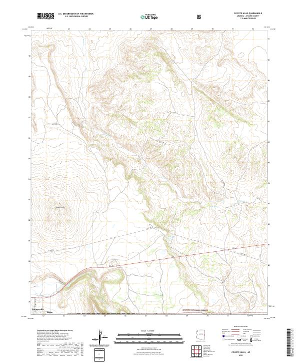 Coyote Hills topographic map thumbnail