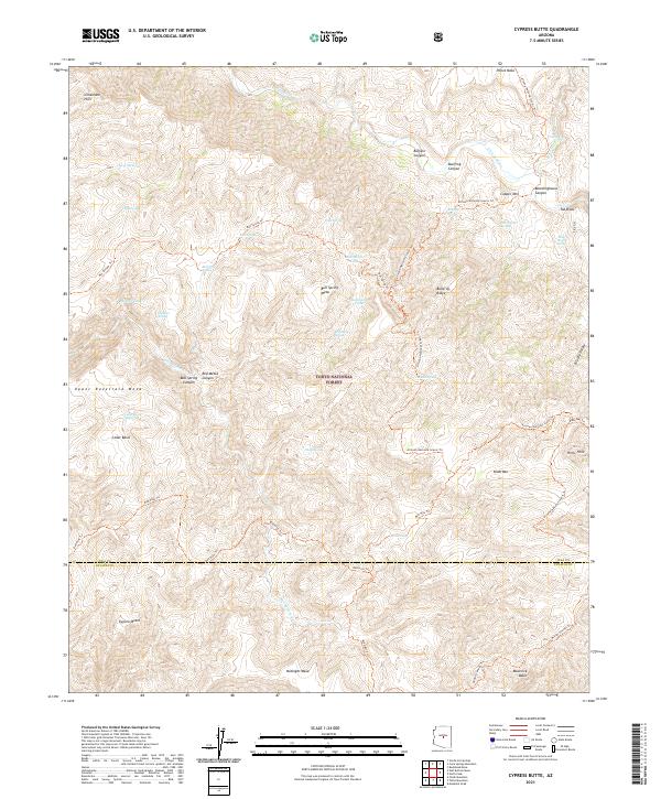 Cypress Butte topographic map thumbnail