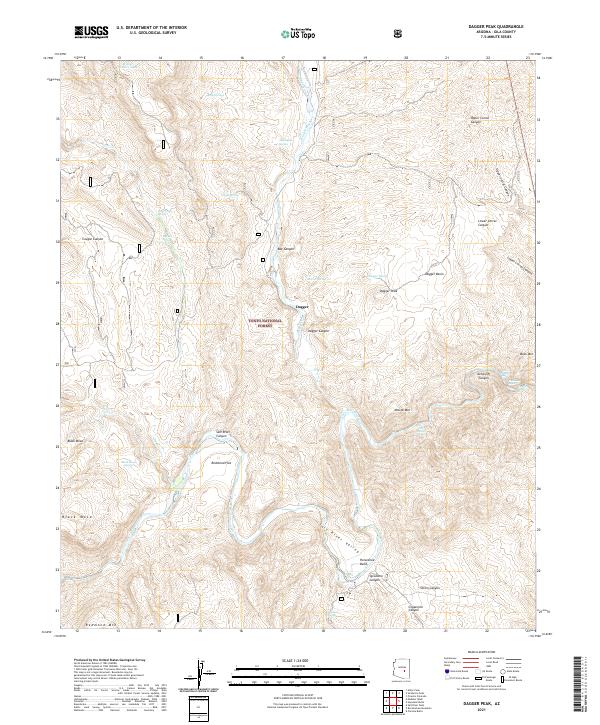 Dagger Peak topographic map thumbnail