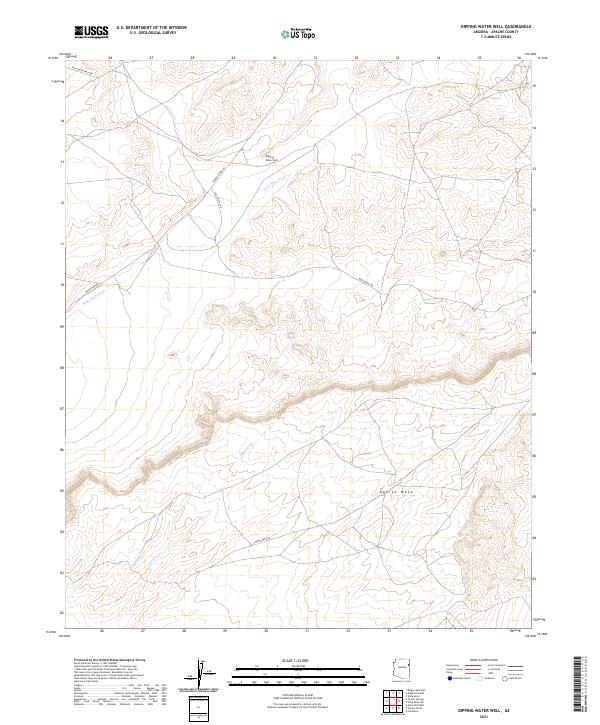 Dipping Water Well topographic map thumbnail
