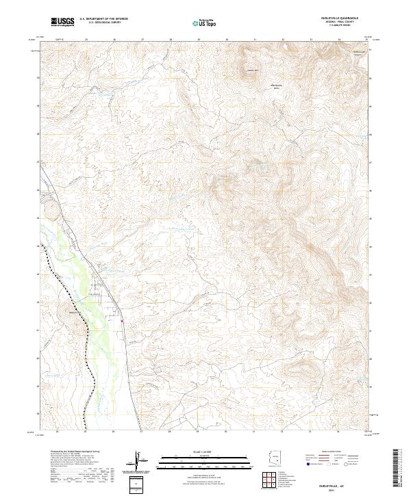 Dudleyville 2021 topographic map thumbnail