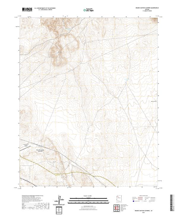 Grand Canyon Caverns 2021 topographic map thumbnail