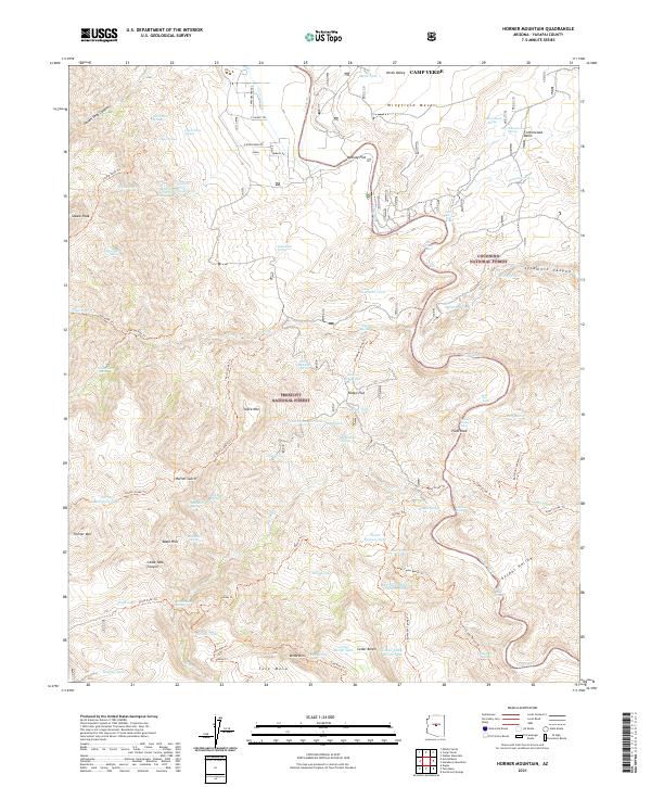 Horner Mountain 2021 topographic map thumbnail