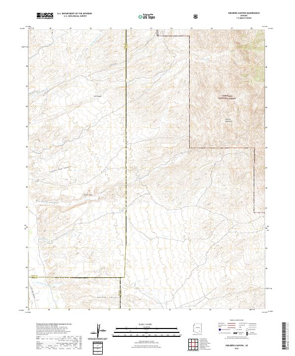 Kielberg Canyon 2021 topographic map thumbnail