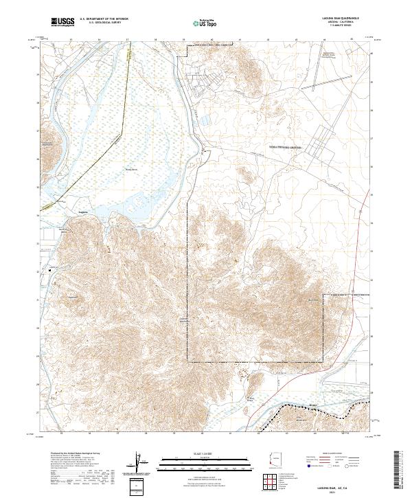 Laguna Dam topographic map thumbnail