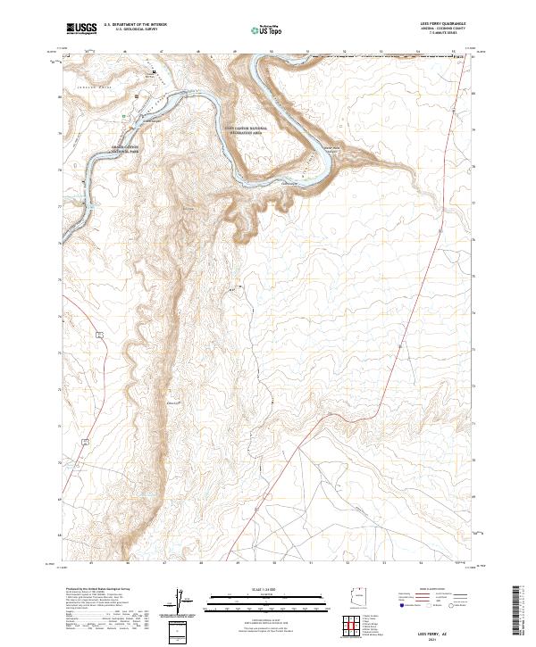 Lees Ferry topographic map thumbnail