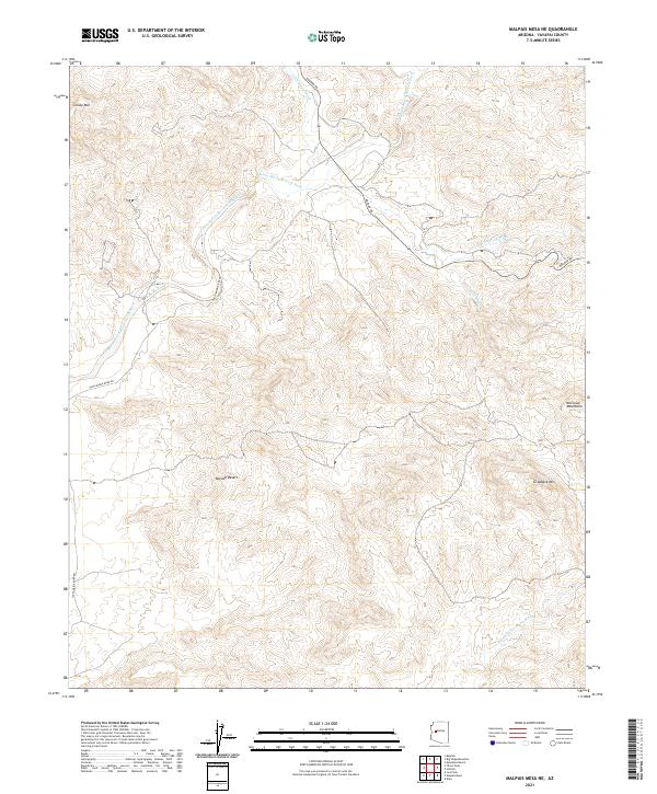 Malpais Mesa NE topographic map thumbnail
