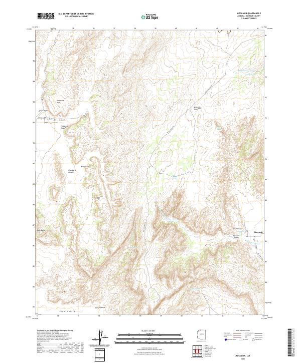 Moccasin topographic map thumbnail