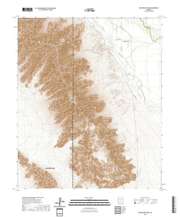 Montezuma Peak topographic map thumbnail
