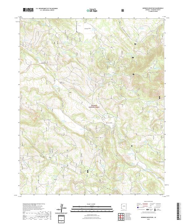 Mormon Mountain topographic map thumbnail