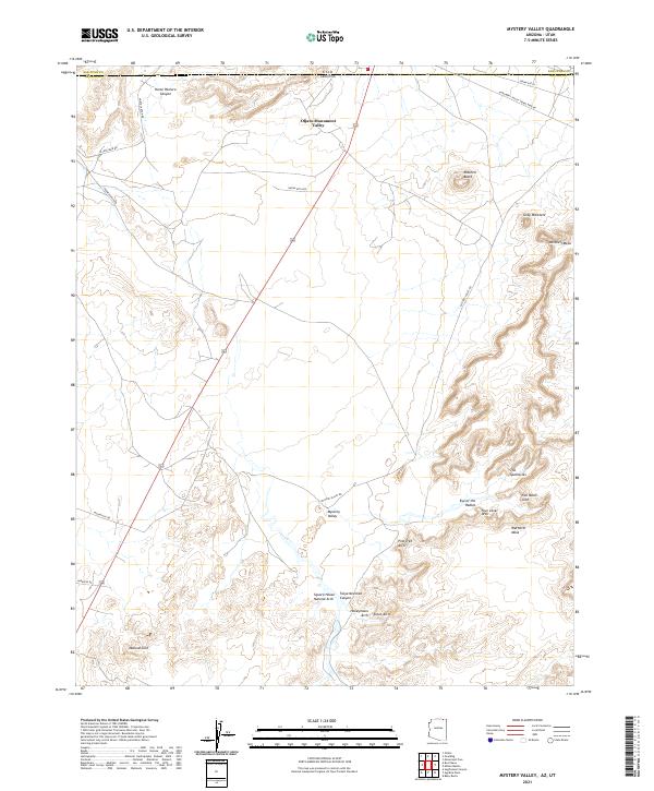 Mystery Valley topographic map thumbnail