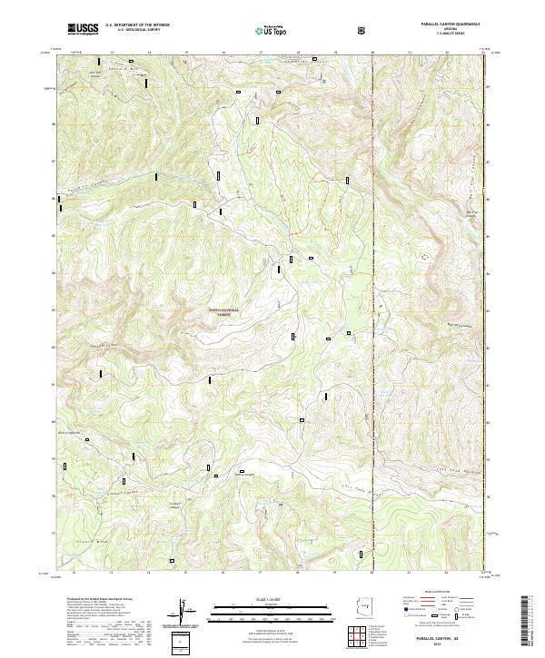 Parallel Canyon topographic map thumbnail