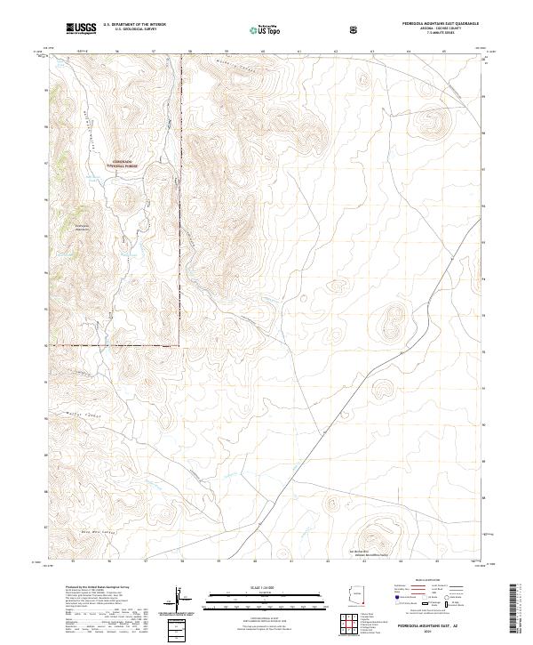 Pedregosa Mountains East topographic map thumbnail