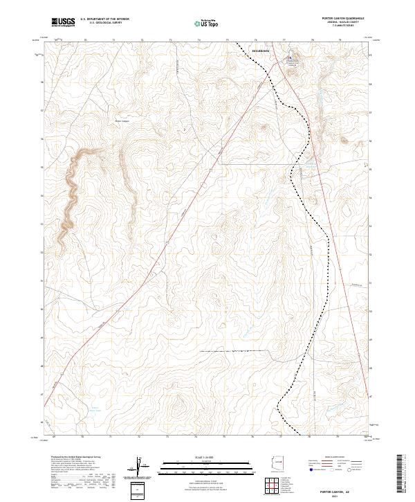 Porter Canyon 2021 topographic map thumbnail