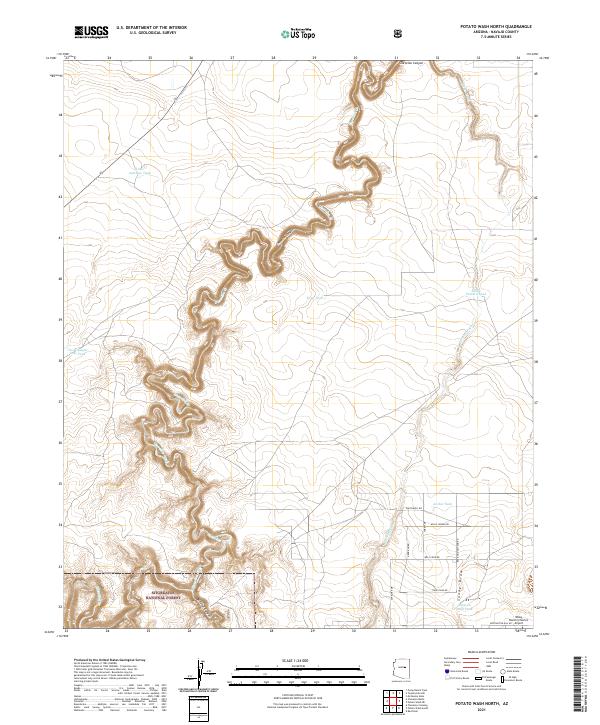 Potato Wash North topographic map thumbnail
