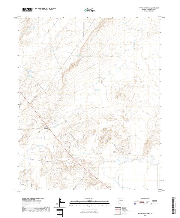 Potter Mesa Tank topographic map thumbnail