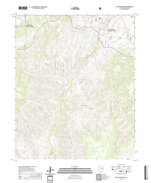 Red Top Mountain topographic map thumbnail
