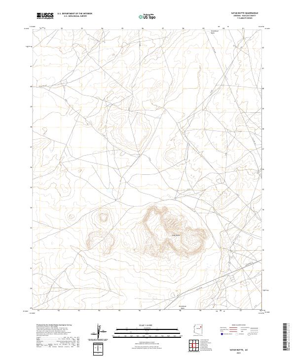 Satan Butte topographic map thumbnail