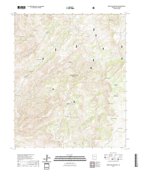 Sheep Basin Mountain topographic map thumbnail