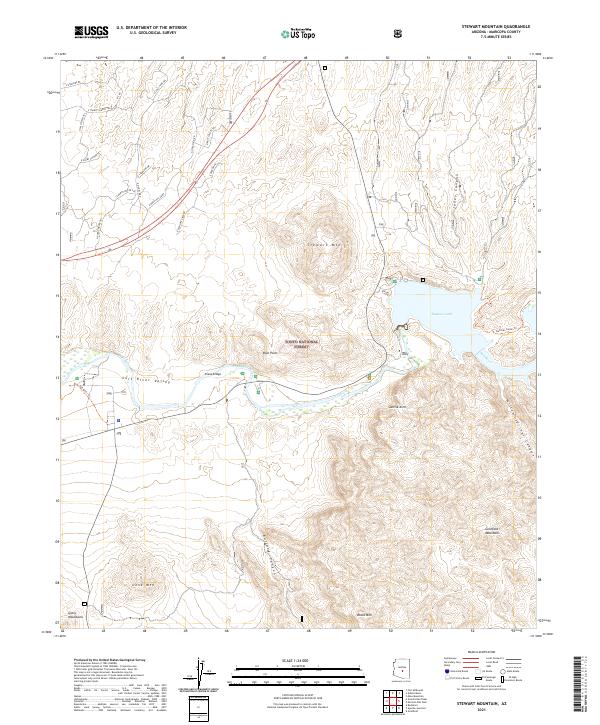 Stewart Mountain topographic map thumbnail