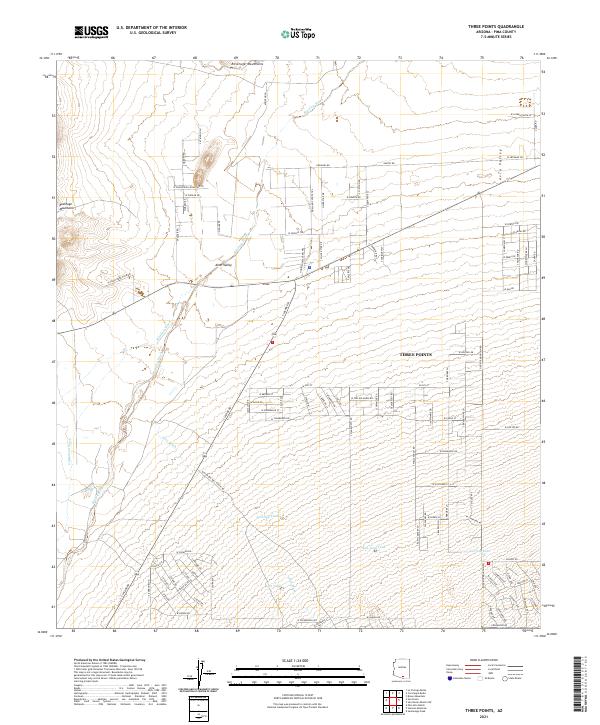 Three Points 2021 topographic map thumbnail