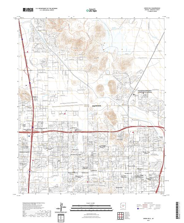 Union Hills topographic map thumbnail