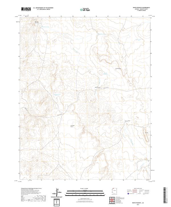 White Pockets 2021 topographic map thumbnail