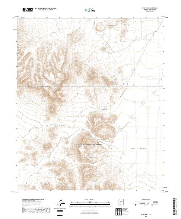 Bates Well topographic map thumbnail
